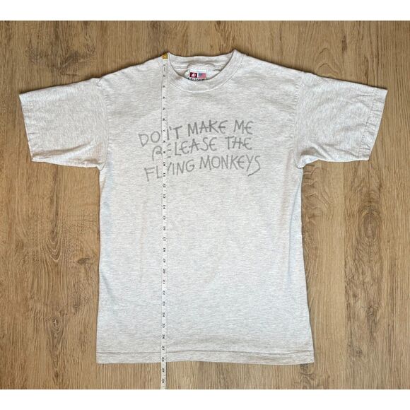 Bayside Graphic Tee Gray M Funny Quote Don't Make Me Release The Flying Monkeys - Picture 4 of 5